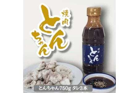 とんちゃん(750g)と焼肉のタレ(300ml×3)セット