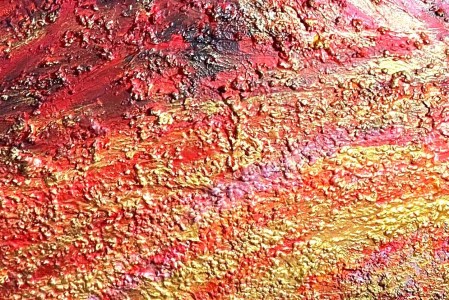 富士山溶岩パワーアート「北麓の赤富士」