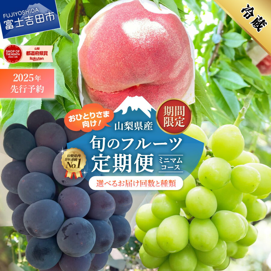 【ふるさと納税】 定期便 フルーツ 桃 シャインマスカット 黒ぶどう 山梨 2回 3回 2個 3個 1房 大玉3玉 白鳳 白桃 ブドウ 果物 くだもの 先行予約 数量限定 期間限定 おひとりさま 富士吉田市【2025年7月中旬頃～10月中旬頃まで順次発送】 自分へのご褒美