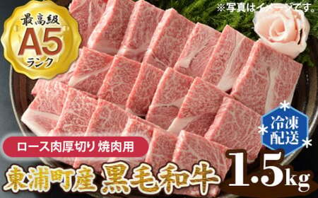 東浦町特産 最高級A5ランク黒毛和牛 [下村牛] ロース肉厚切り 焼肉用 (約1.5kg) [0091] 