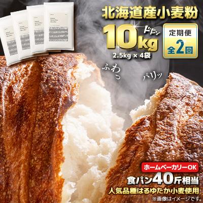 ふるさと納税 室蘭市 【毎月定期便】北海道産 はるゆたかブレンド小麦粉 シルバーライズ(パン用強力粉)10kg全2回