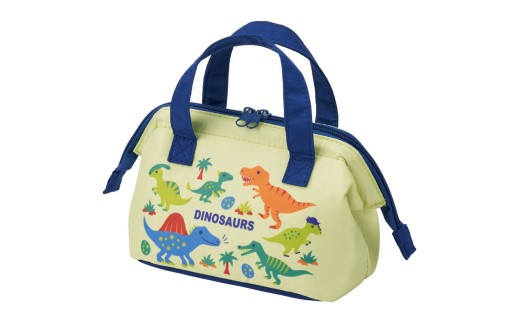 子供用 がま口 ランチバッグ 保冷 小さめ おしゃれ マチ 広い キッズ キャラクター  ＜スケーター skater＞ KGA0 ディノサウルス 恐竜 ダイナソー 男の子 男子【がま口型 子供 幼稚園 お弁当 お弁当袋 保冷バッグ】 奈良県 奈良市 なら 4-098