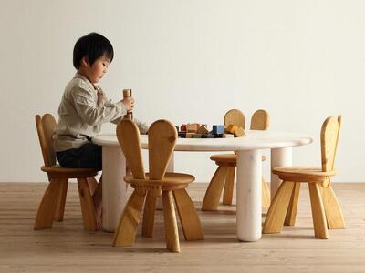 ピッコロ　ジョカーレサークルテーブル119ハイ：キッズホワイト