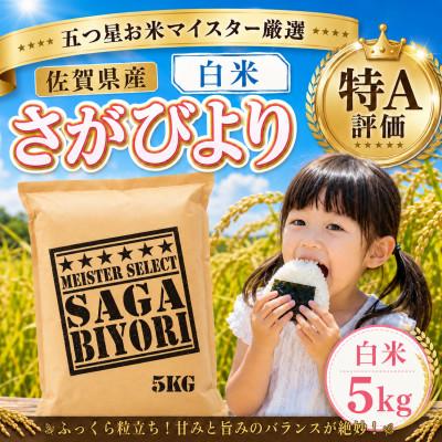ふるさと納税 大町町 令和7年産『さがびより』白米5kg!16年連続特A評価!五つ星お米マイスター厳選!(大町町)