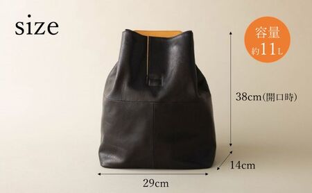 【数量限定 受注生産】革のカシミヤ　国産野生鹿革を使用したレザー デイパック BK（ブラック）