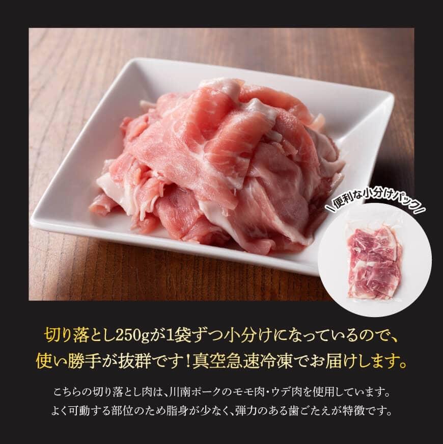 【3ヶ月定期便】川南ポーク豚小間切れ4.5kg(250g×18パック) 【 宮崎県産 川南町産 豚肉 肉 切り落とし 小分け 定期便 送料無料 】
