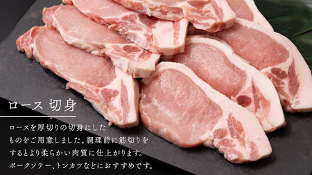 【 定期便 6ヶ月 】 JA北つくば ローズポーク ロース切身 600g ( 100g × 6枚入り ) [AE078ci]