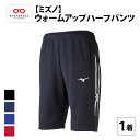 【ふるさと納税】ミズノ ウォームアップハーフパンツ 4色 7サイズ展開（XS / S / M / L / XL / 2XL / 3XL）/ 日本製 国産 吸汗速乾 スポーツウェア 運動 トレーニング スポーツ ランニング フィットネス 陸上 テニス サッカー ジャージ アクティブ [B-11104]