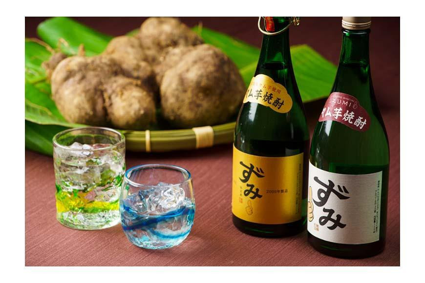 
ヤム芋焼酎ずみ　レギュラータイプ、ミニボトルセット
