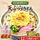 【ふるさと納税】【全12回定期便】天ぷら うどん 12食《豊前市》【富士菊】うどん 天ぷらうどん 天ぷら 麺 麺類 福岡 豊前[VAI057] 126000 126000円