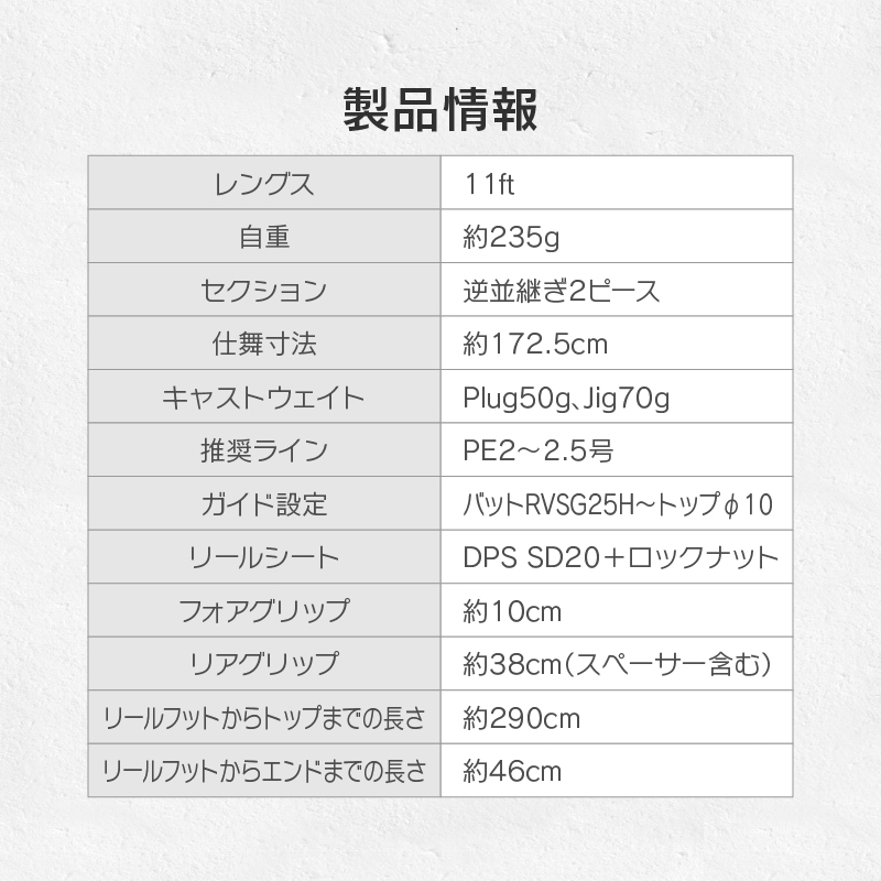 釣竿（UC11ft2S （Second Edition））_FCLLABO UC11ft2S Second Edition ロッド 釣竿 11ft 約235g 逆並継 2ピース 推奨ライン PE2 ～