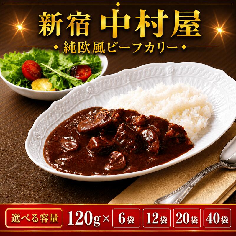 【ふるさと納税】 レトルト カレー 新宿中村屋 純欧風 ビーフ カリー デミの芳醇リッチ 各120g×6袋/12袋/20袋/40袋 カレー レトルト カレーライス レトルト食品 レトルトパック 防災 備蓄 常備 備蓄食 防災食 非常食 保存 保存食 常温保存 常温 詰合せ 神奈川県 海老名市