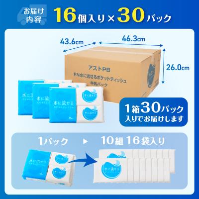 ふるさと納税 富士市 水に流せるポケットティッシュ16個入り×30パック　計480個(1975) |  | 02