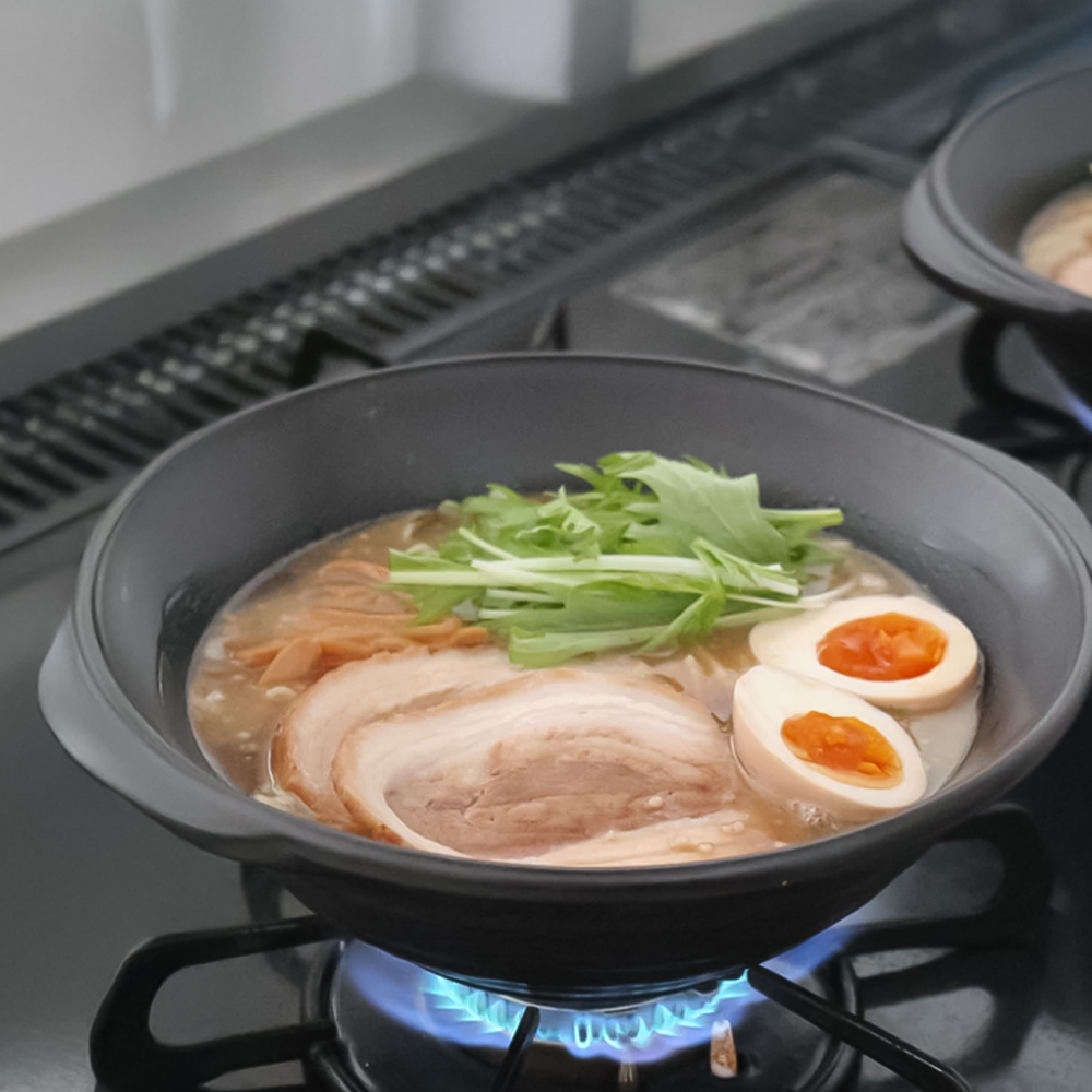 【萬古焼（ばんこやき）】華月　KOKURYU ダークブラウン　安政三年創業。江戸時代から続く老舗窯元が開発。直火も可能な料理兼用食器。│ごはん鍋 ごはん炊 孤高 グルメ KAGETSU 四日市_イメー