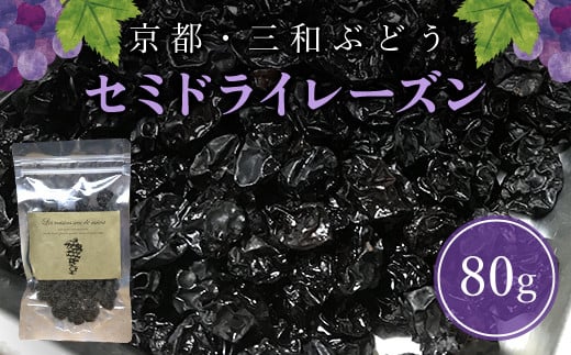 
京都・三和ぶどう　セミドライレーズン 80g ふるさと納税 レーズン ぶどう セミドライ 干し 京都府 福知山市
