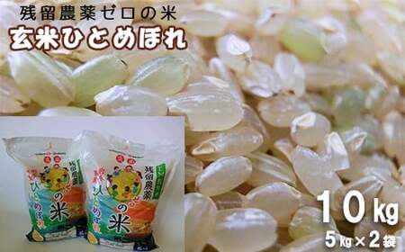2025年産　玄米ひとめぼれ 「残留農薬０の米R」 10kg（5kg×2袋） 【718】