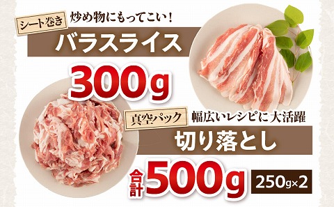 宮崎県産豚 皿盛しゃぶしゃぶと切り落としセット合計1.5kg