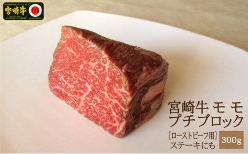 ＜宮崎牛＞モモ肉ブロック300g※90日以内出荷【B330】