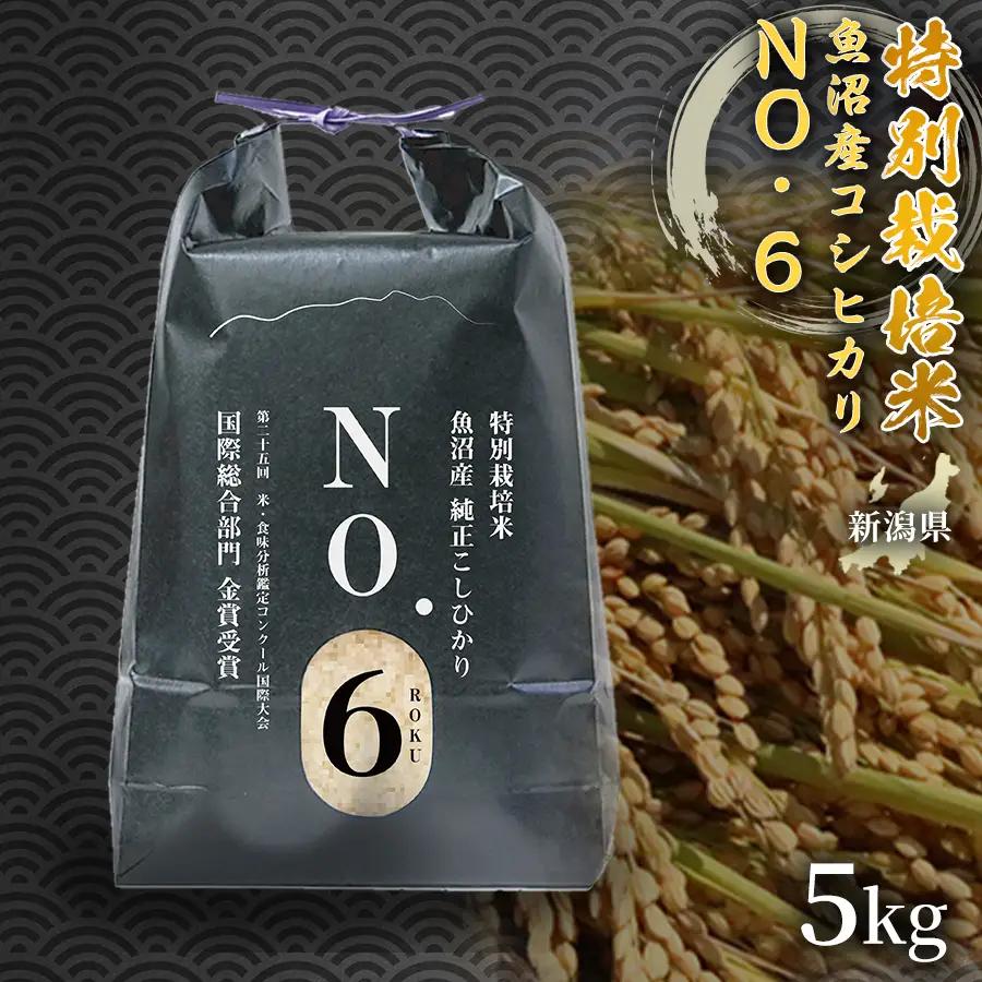 魚沼産コシヒカリ NO.6 5kg×1袋 新潟県 | 津南町 魚沼 令和7年