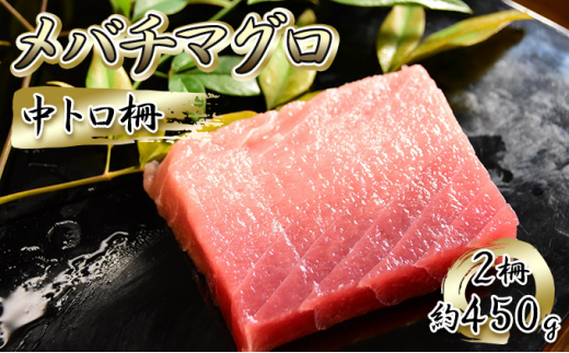 
[№5695-1306]メバチマグロ 中トロ柵 2柵（約450g）【配送不可：離島】
