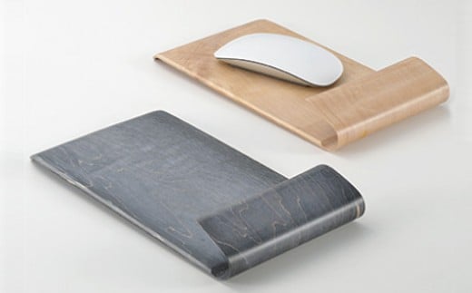 【ウッドデザイン賞受賞】カエデ無垢材 曲げ木マウスパッド（ナチュラルカラー） 職人手作り 美しさと機能性 ストーリオ 【0005-0003SV01-01】