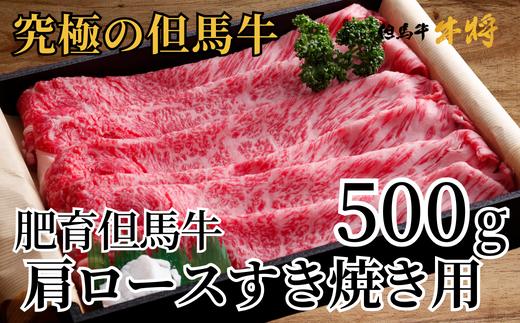 【但馬牛 肩ロース すき焼き用 合計500g 冷凍 産地直送】発送目安：入金確認後1ヶ月程度 配送日の指定はできません。日本の黒毛和牛のルーツは香美町にあり 但馬牛は神戸牛、仙台牛、飛騨牛のルーツ牛です 大人気 ふるさと納税 牛肉 ステーキ しゃぶしゃぶ すき焼き 焼肉 ブランド 和牛 兵庫県 但馬 神戸 香美町 村岡 牛将 40000円 02-06