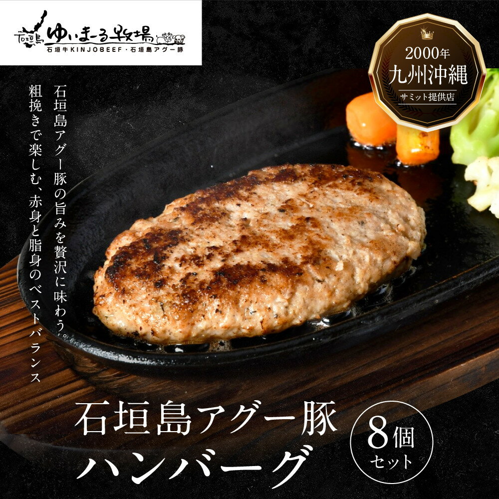 【ふるさと納税】【焼肉金城】石垣島アグー豚ハンバーグ8個セット