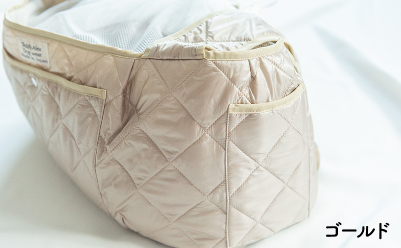 ペット用品 小型犬用スリングMサイズ(ピンク/ゴールド)  ペット スリングバッグ ペットキャリー ペットスリング ドッグスリング ショルダー 抱っこ紐 バッグ お出かけ【ピンク】