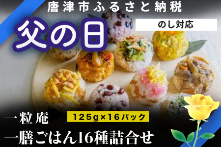 「父の日」(一粒庵) 一膳ごはん16種詰合せ 125g×16(合計2kg) 簡単調理 玄米 おこわ