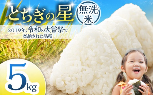 令和大嘗祭献上米！栃木県産 とちぎの星(無洗米)5kg 先行予約 栃木県共通返礼品 | ふるさと納税 美味しい お弁当 おにぎり おいしい 数量限定 ご飯 栃木県 那珂川町