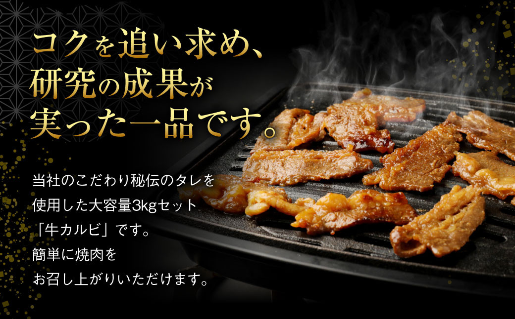 外国産 牛バラカルビたれ漬け 合計約3kg(335g×9P)