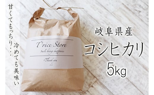 【令和6年産】 新米 T rice Store 岐阜県産 コシヒカリ 5kg