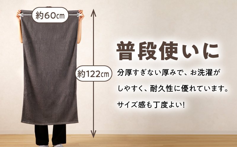【TVで紹介！】ナチュレル 贅沢バスタオル 6枚（グレー系）【泉州タオル 国産 吸水 普段使い 無地 シンプル 日用品 家族 ファミリー】 015B549