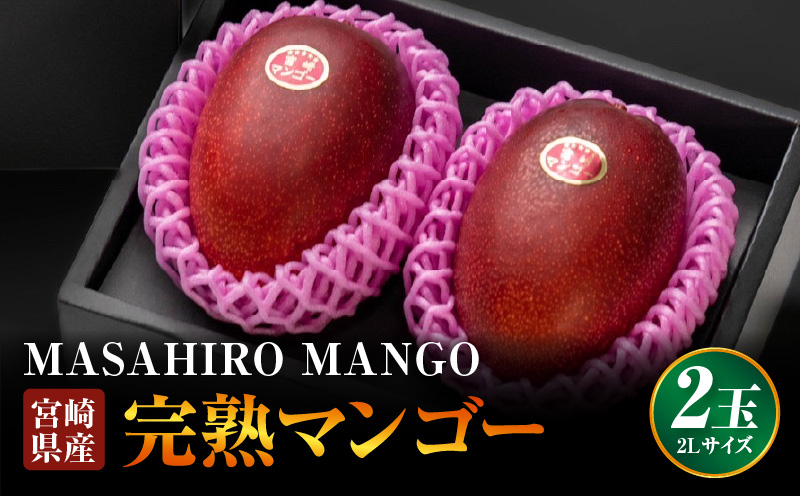 《2026年発送先行予約》【数量・期間限定】【農家直送】MASAHIRO MANGO 宮崎県産完熟マンゴー 2Lサイズ×2玉 完熟マンゴー マンゴー 果物