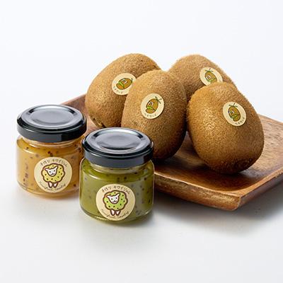 ふるさと納税 掛川市 5881　キウイ&ジャム　掛川産グリーンキウイ4個・キウイジャム×2個(ギフト箱入り) |  | 01