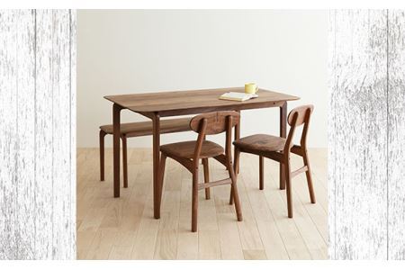 No.665 府中市の家具LISCIODiningTable126*70ウォールナット