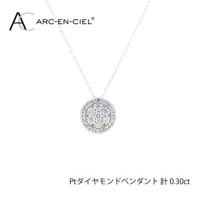 ふるさと納税 泉佐野市 ARC-EN-CIEL　プラチナダイヤ0.30ctペンダント　【鑑別書付き】 J028