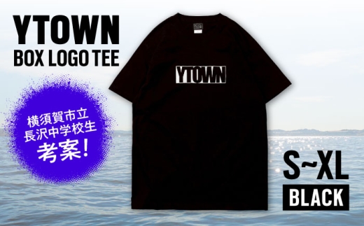 【XLサイズ】YTOWN BOX LOGO TEE BLACK【YTOWN】 [AKIK001-4]