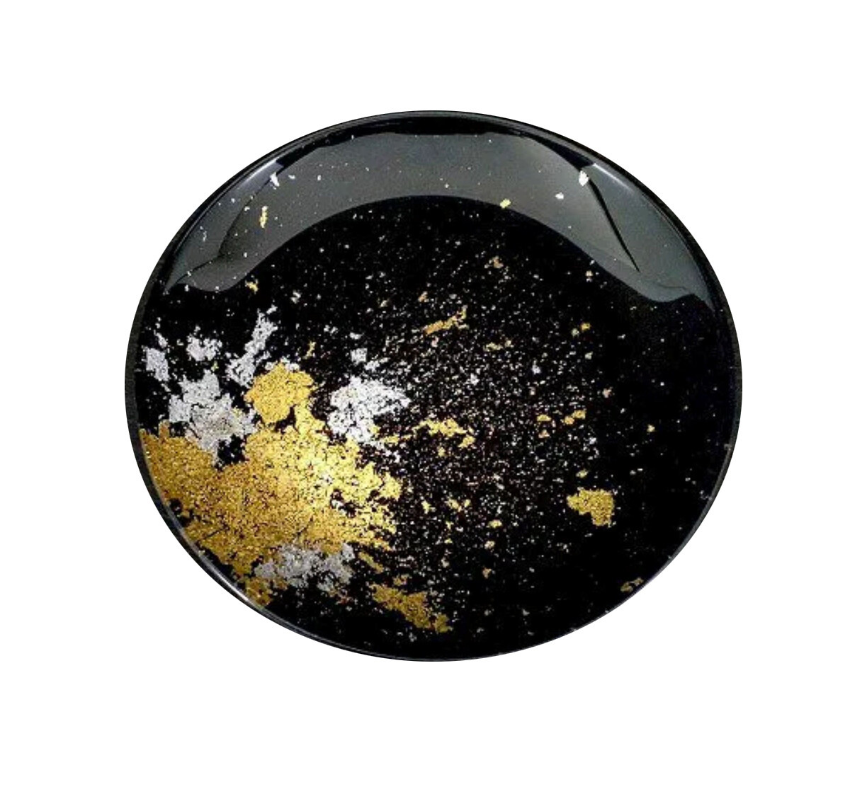 丸小皿 古代（金箔）漆黒［NF176］ 303446_CU90081VC04