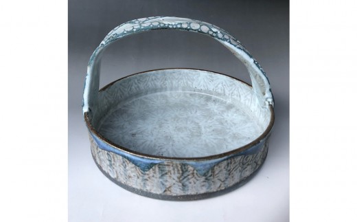 
                  益子焼 水流魚のいる手つき鉢＊菓子鉢 | 栃木県 伝統工芸品 美術品 1点限定品 一点物 陶器 陶芸 作家
                