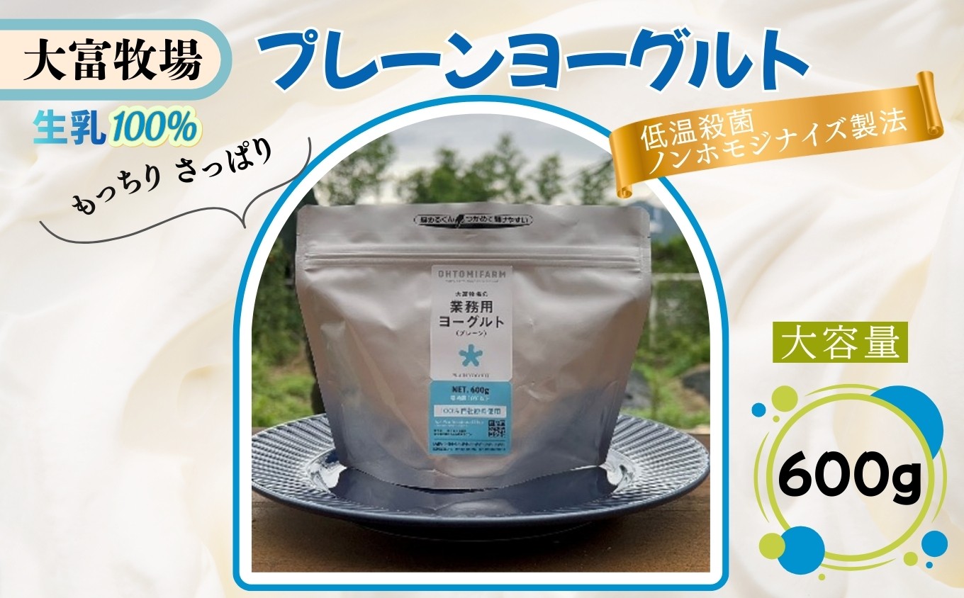 
                  大富牧場の大容量プレーンヨーグルト 600g / 佐賀県 /大富牧場フライングカウ  [41ANAG007]
                