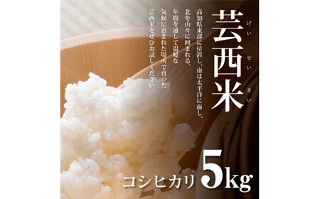芸西米（げいせいまい）"コシヒカリ" 5kg 令和5年 高知の温暖な気候で育った芸西米 ※お申込み後に精米したての コメ を出荷いたします。令和5産 米 こしひかり 新米 白米 お米 美味しい もっち