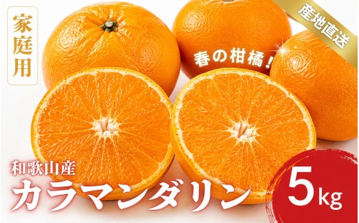 【先行予約】家庭用 訳あり カラマンダリン なつみ 和歌山 有田  2S~3Lサイズ混合 5kg【4月上旬～5月上旬頃に順次発送】/ みかん フルーツ 果物 くだもの 蜜柑 柑橘【ktn020A】