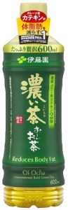 伊藤園 お～いお茶 濃い茶 600ml × 24本 PET 送料無料  おーいお茶 カテキン ペットボトル ケース セット 備蓄 防災  [機能性表示食品](a1344)