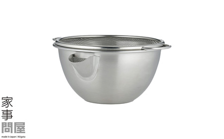 [家事問屋] 横口ボウル ザルセット 20 キッチン用品 燕三条製 下村企販 新生活 ボウル