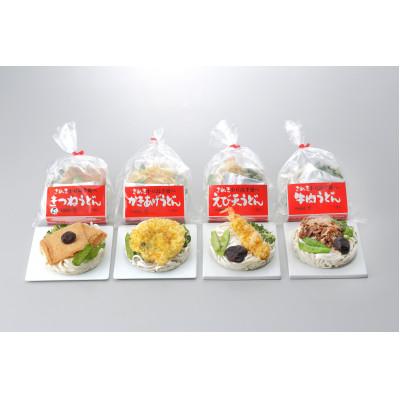 ふるさと納税 小豆島町 4種の具材が楽しめる冷凍調理うどん 4食