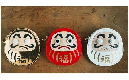 幸運を呼び込む！だるまコインケース (カラー： ゴールド)