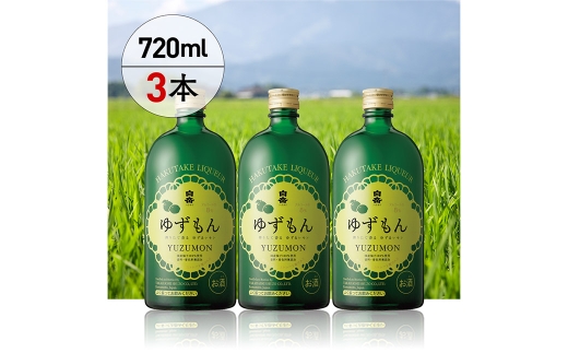 球磨焼酎で作った 「 白岳ゆずもん 」 3本 焼酎 お酒 酒 アルコール 米焼酎 ゆずストレート果汁 レモン果汁 白岳