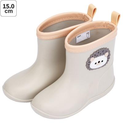 ふるさと納税 奈良市 キッズ ワッペン付きレインブーツ 15cm RIBTW15【ハリネズミ】 672132