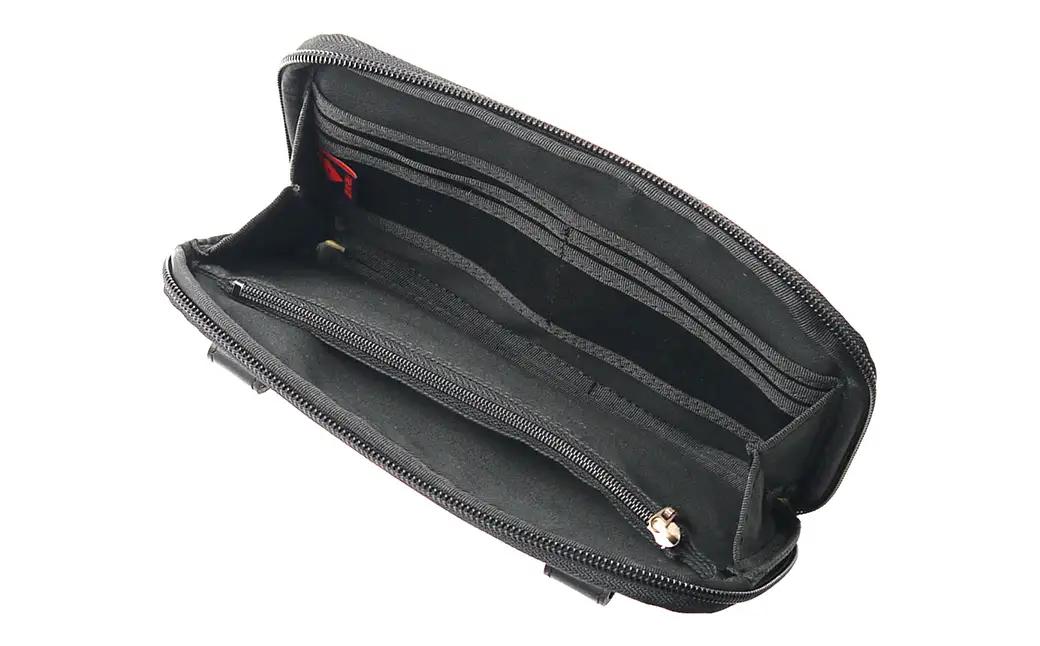 豊岡鞄 AD2504 井原デニム ウォレットポーチ ネイビー / デニム ショルダーポーチ ウエストポーチ スマホ収納 財布機能 サイフ ポケット カード入れ シンプル デザイン メンズ レディース 